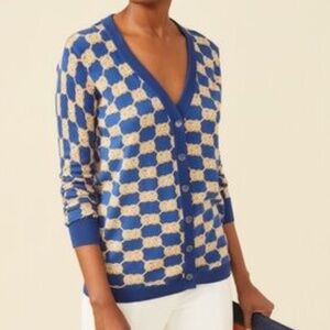 J.McLaughlin Kristyn Cardigan‎ Sweater Heraldic Knot Print Size XS